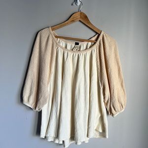 Free People puff sleeve top
